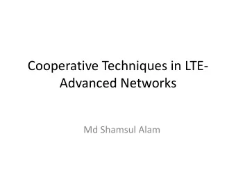 Advanced Networks  Md Shamsul Alam  Introduction    Person-to-person communications  Rich