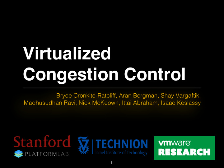 virtualized congestion control