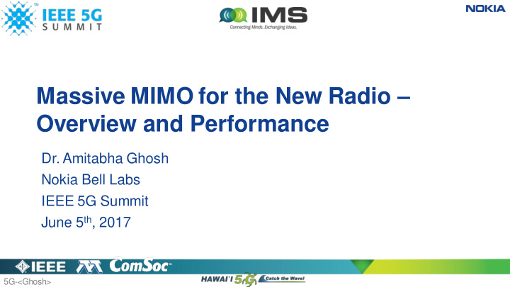 massive mimo for the new radio overview and performance