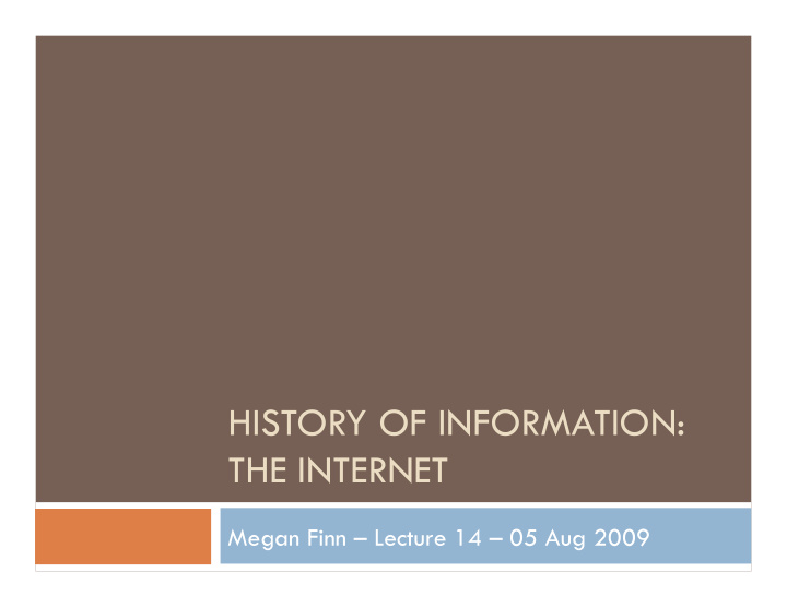 history of information the internet