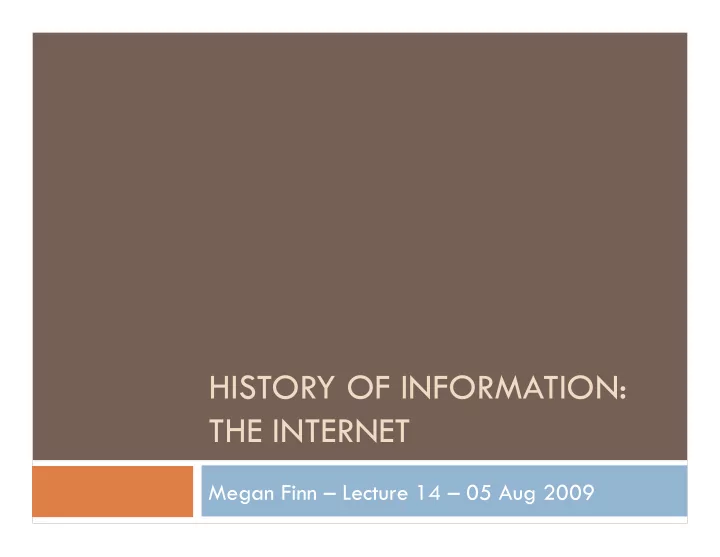 history of information the internet