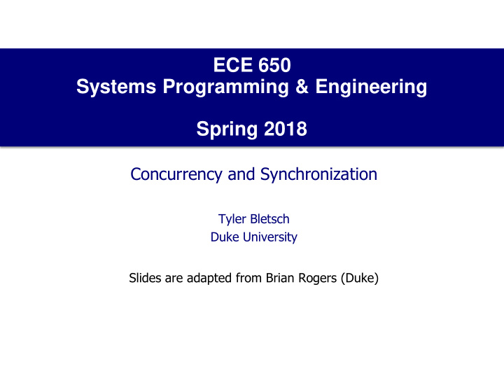 ece 650 systems programming engineering spring 2018