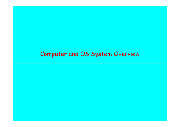 computer and os system overview introduction