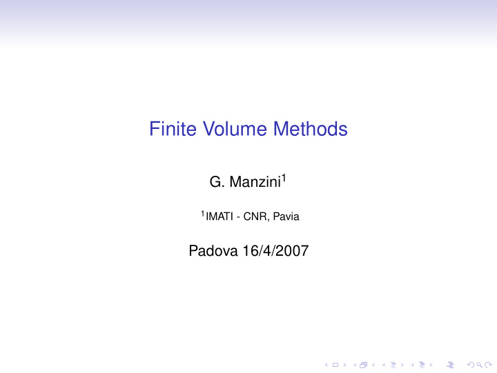 finite volume methods