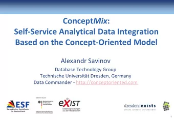 Concept Mix :  Self-Service Analytical Data Integration  Based on the Concept-Oriented Model