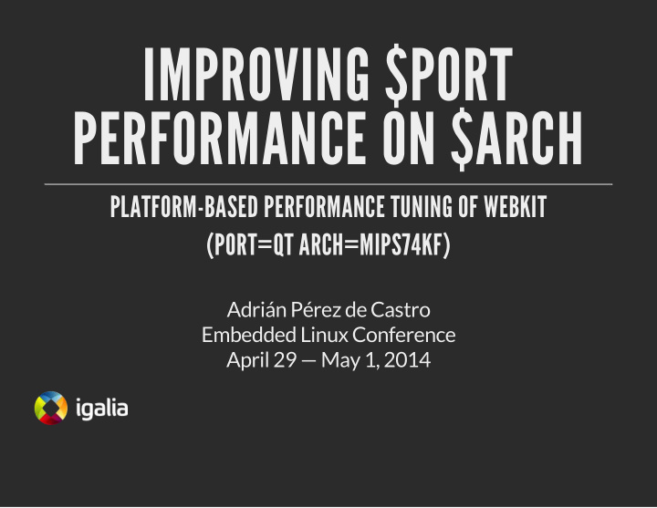improving port performance on arch