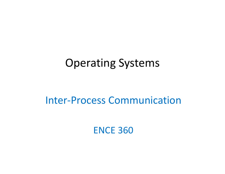 operating systems