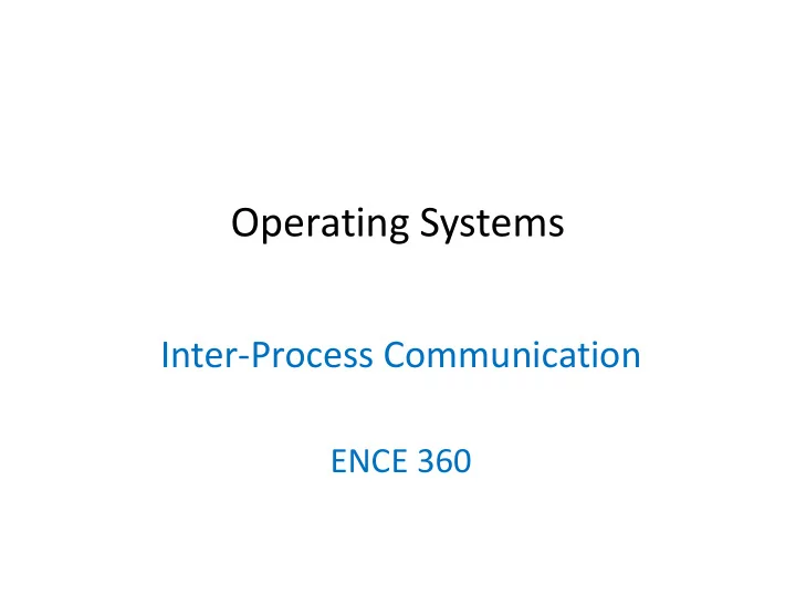 operating systems