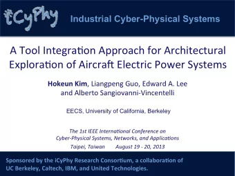 A  Tool  Integra-on  Approach  for  Architectural    Explora-on  of