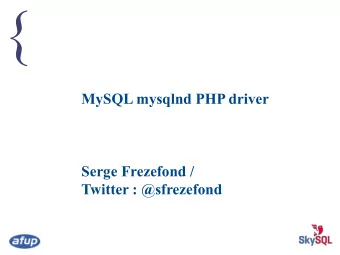 {  MySQL mysqlnd PHP driver  Serge Frezefond /  Twitter : @sfrezefond    L I S P  MySQL