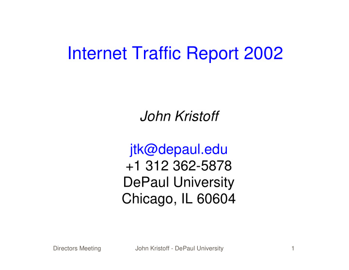 internet traffic report 2002