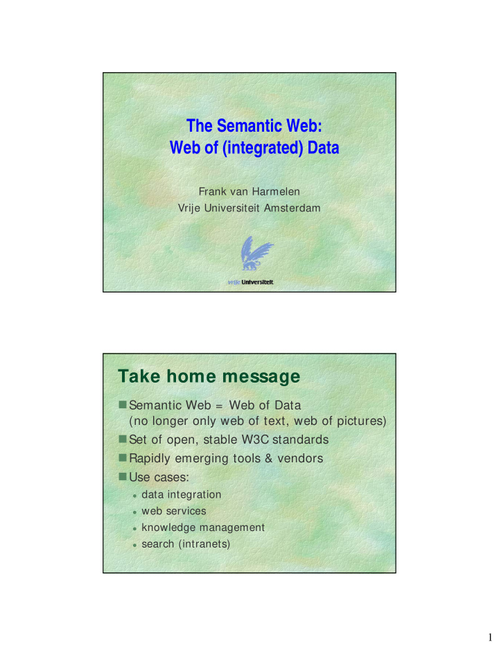the semantic web web of integrated data