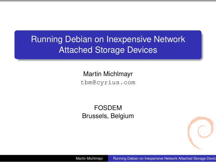 running debian on inexpensive network attached storage