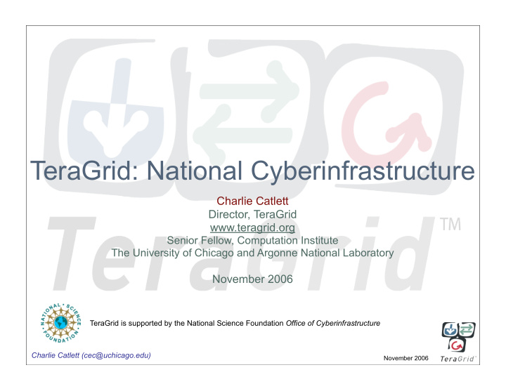 teragrid national cyberinfrastructure