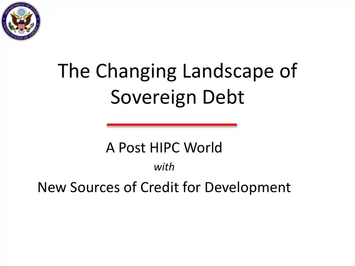 sovereign debt
