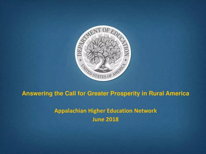 appalachian higher education network june 2018 percentage