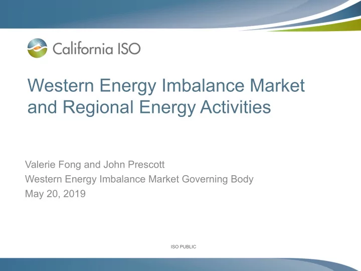 western energy imbalance market and regional energy