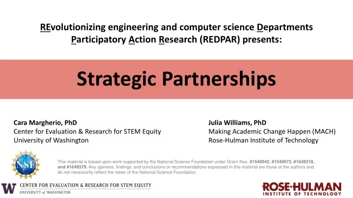 strategic partnerships