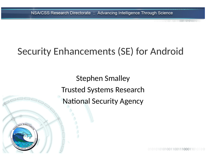 security enhancements se for android