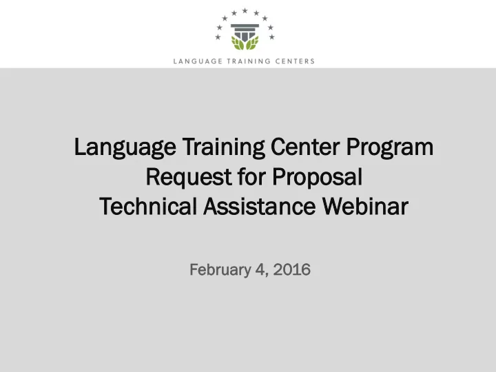 req equest uest for or proposal oposal