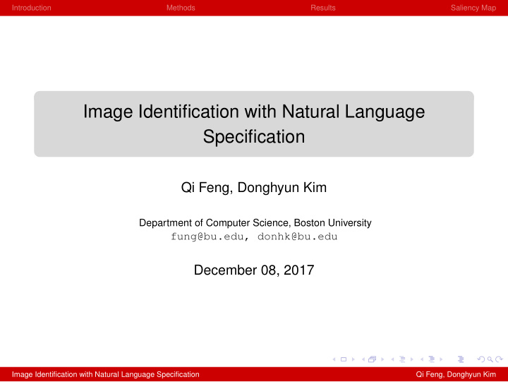 image identification with natural language specification