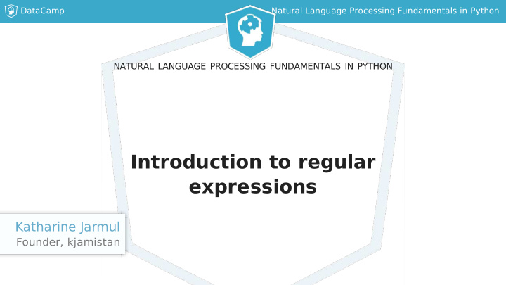 introduction to regular expressions