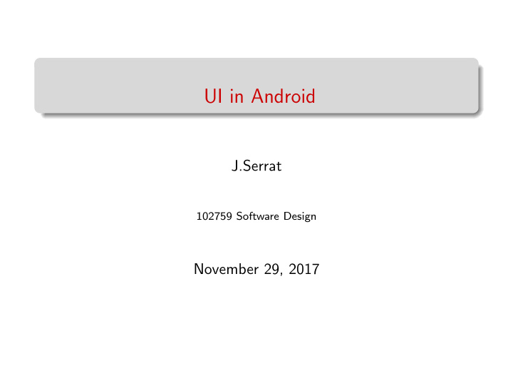 ui in android