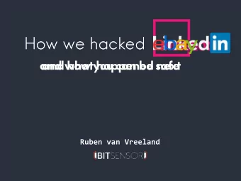 How we hacked  How we hacked  and what happened next  and how you can be safe  Ruben van Vreeland