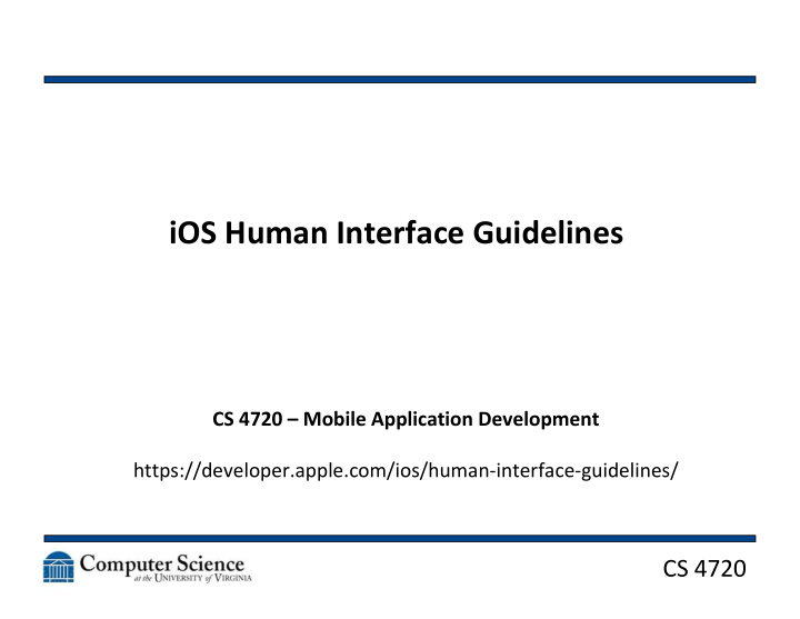 ios human interface guidelines