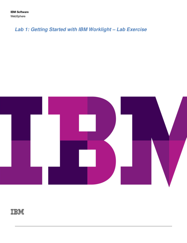 ibm software table of contents 1 getting started with ibm