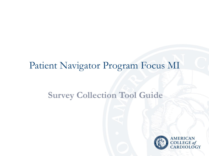 patient navigator program focus mi