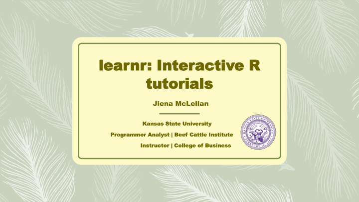 lear learnr nr inter interactiv active e r r tutorials