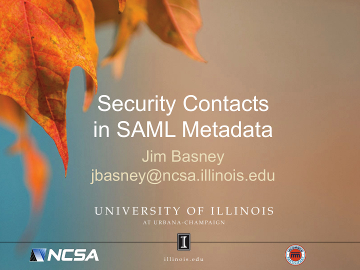 security contacts in saml metadata