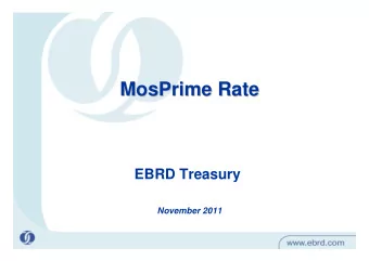 MosPrime Rate  MosPrime Rate  EBRD Treasury  November 2011  MosPrime Rate  Origins  Description
