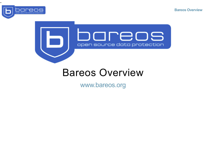 bareos overview