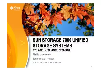 &gt;  Philip Lawrence  Senior Solution Architect  Sun Microsystems UK &amp; Ireland  1  1
