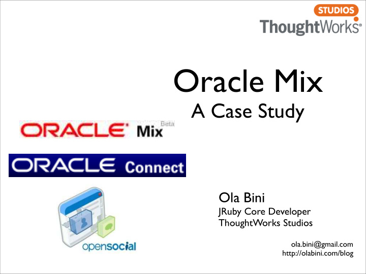 oracle mix