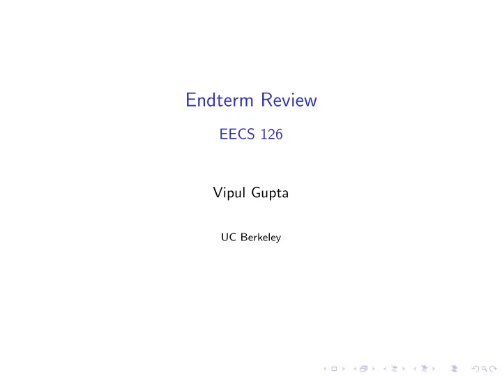 endterm review