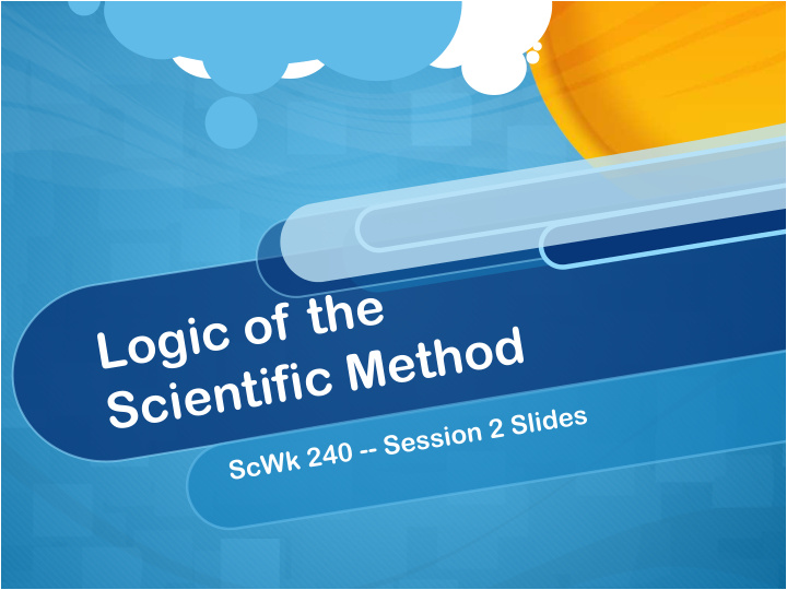 logic of the scientific method