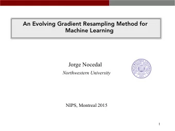 Collaborators  Figen Oztoprak       Stefan Solntsev  Richard Byrd  2  Outline 1. How to improve