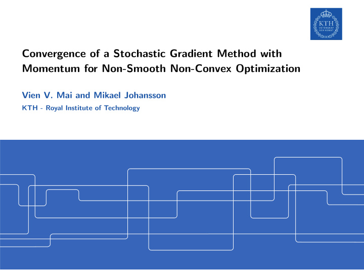 convergence of a stochastic gradient method with momentum