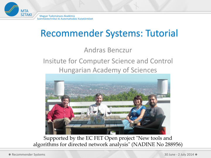 recommender systems tutorial