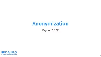 Anonymization  Beyond GDPR  1  WHO I AM  Damien Clochard  PostgreSQL DBA &amp; Co-founder at Dalibo