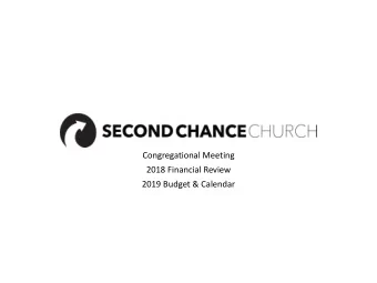 2019 Budget &amp; Calendar  Effective Structure  Structure in a healthy church  promotes growth