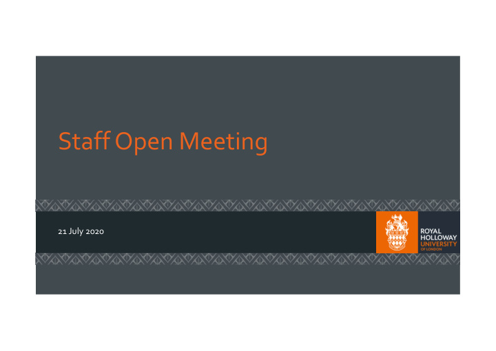 staff open meeting