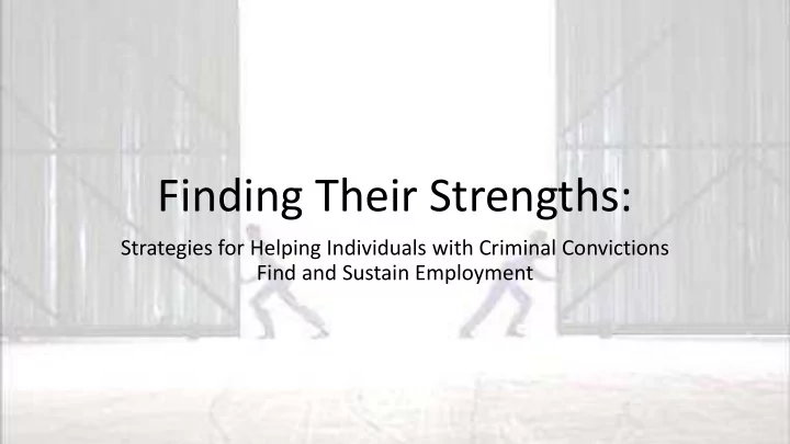 finding their strengths