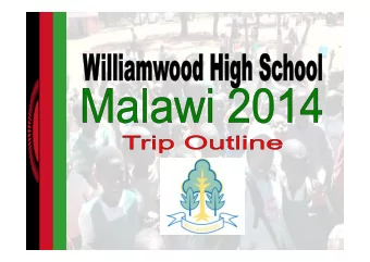 The following presentation  is designed to give an  overview of the proposed  schedule for our trip