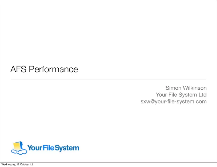 afs performance