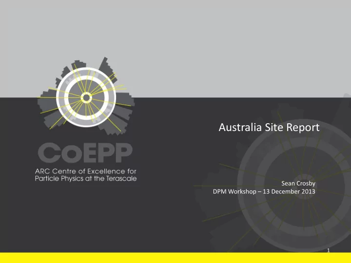 australia site report