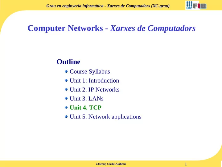 computer networks xarxes de computadors